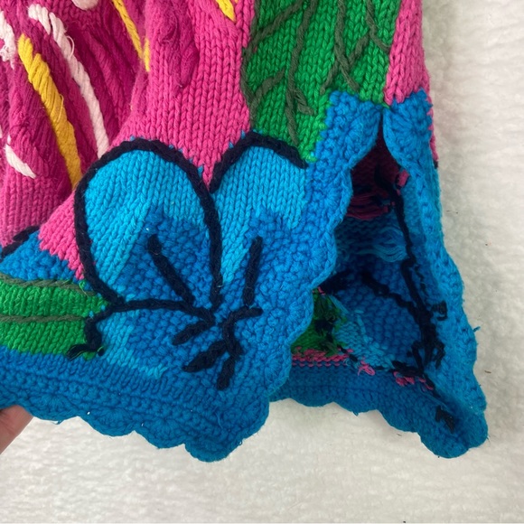 Lilly Pulitzer Super Rare fully knit embroidered lion floral sweater. Size Small - Picture 2 of 10